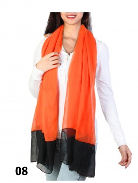 COLOUR BLOCK LINEN SCARF